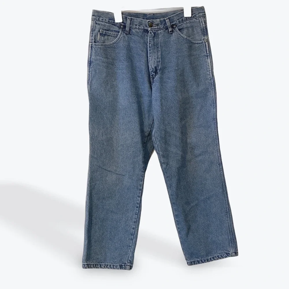 Bear River Workwear Men's Blue Denim Flannel Lined‎ Jeans Size 34x30